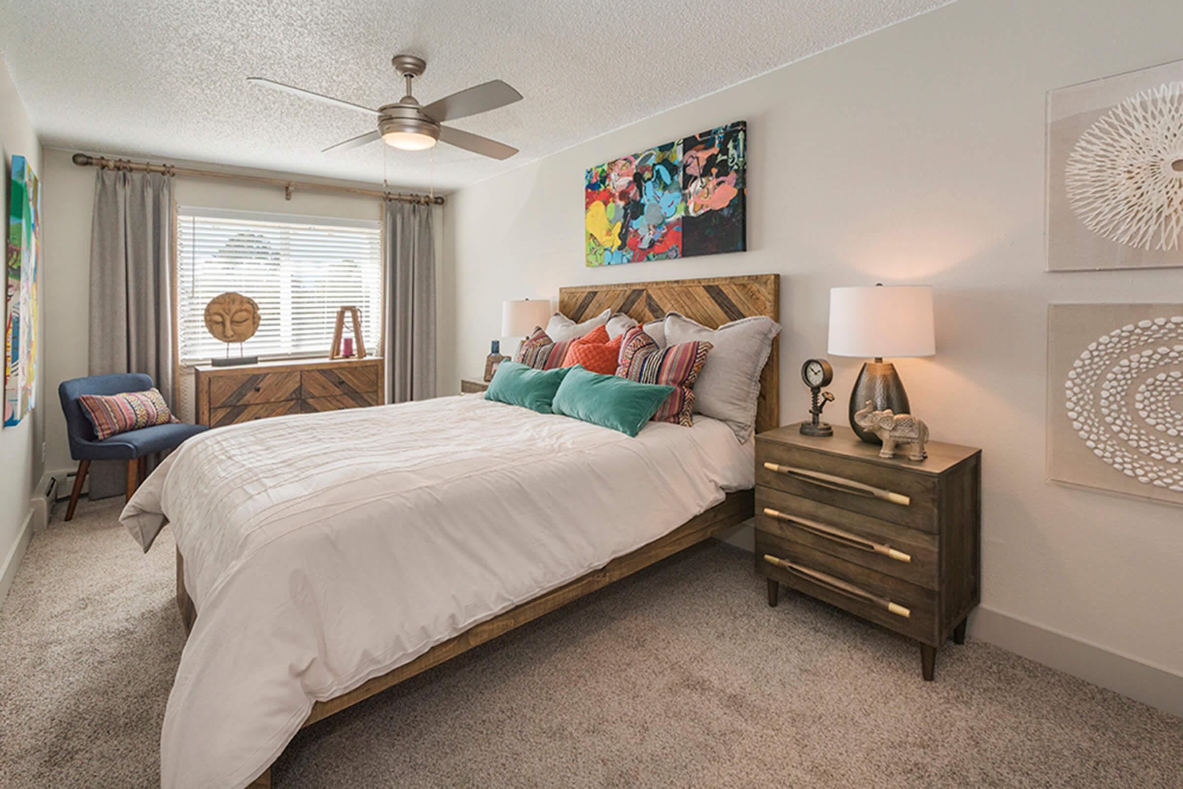 Second carpeted bedroom at North 49 Apartments, located in Colorado Springs, CO